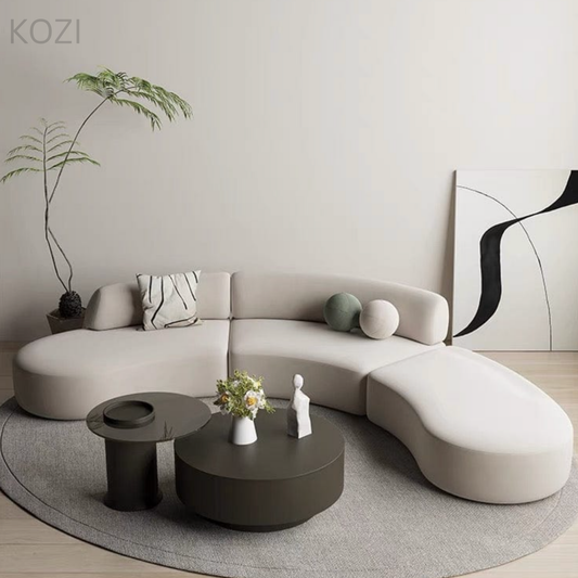 ORVIA Scratch Resistant Sectional Curve Sofa