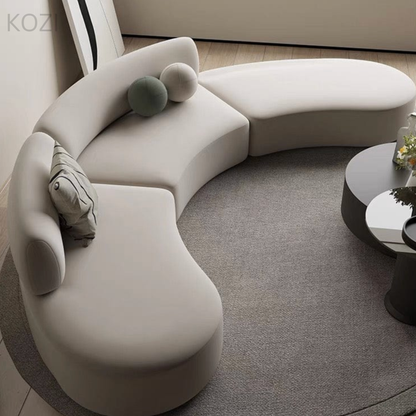 ORVIA Scratch Resistant Sectional Curve Sofa