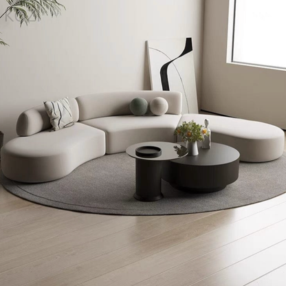 ORVIA Scratch Resistant Sectional Curve Sofa