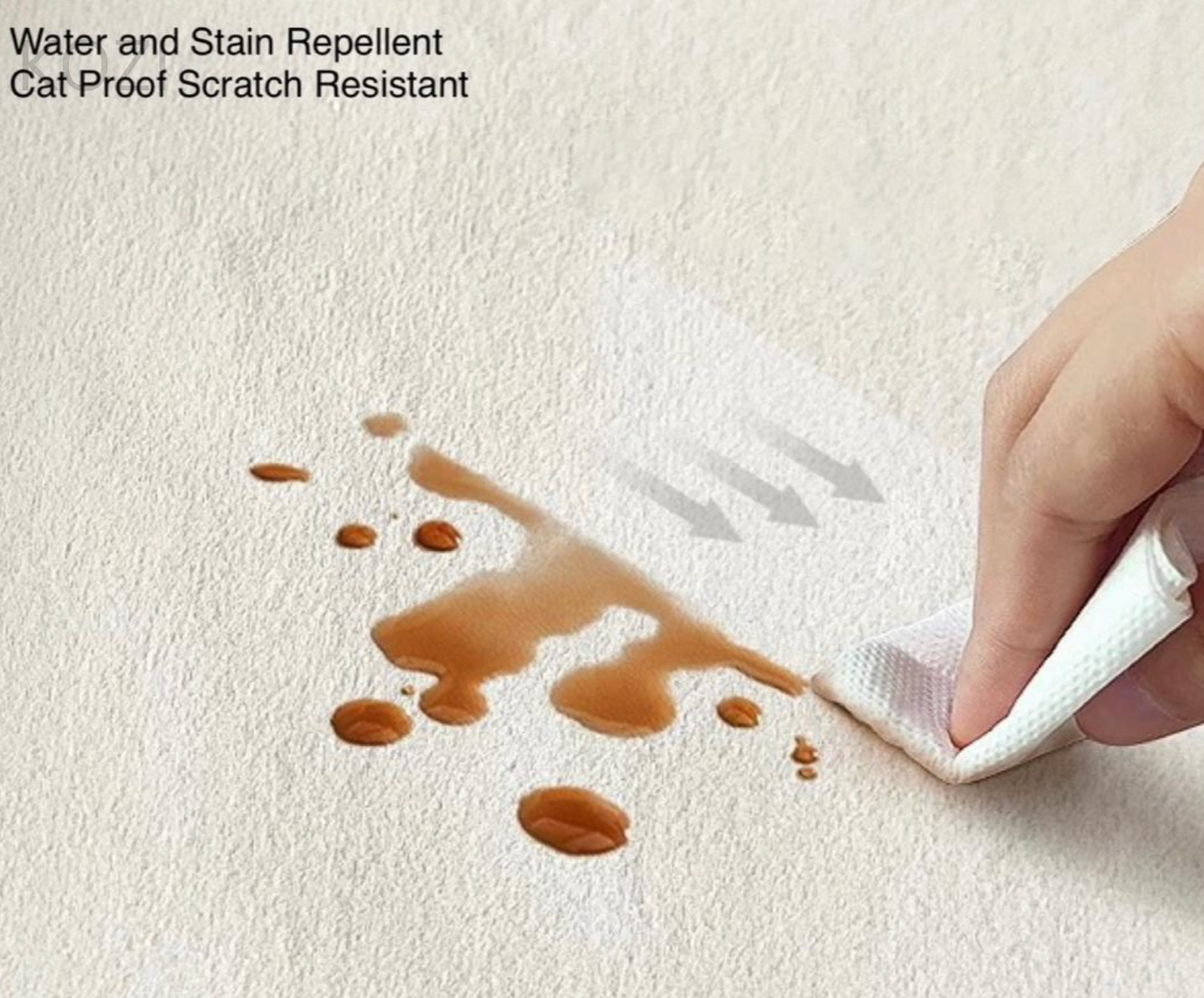 ORVIA Scratch Resistant Sectional Curve Sofa