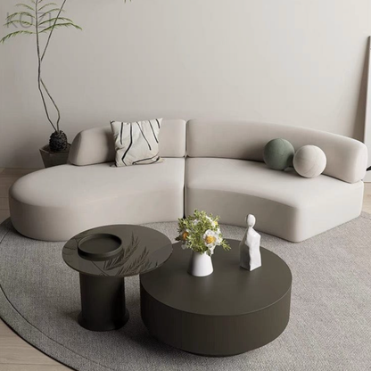 ORVIA Scratch Resistant Sectional Curve Sofa