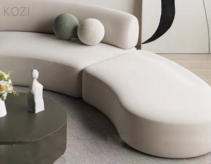 ORVIA Scratch Resistant Sectional Curve Sofa