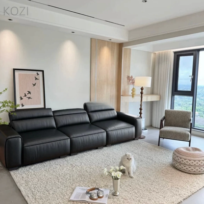 Jackie Electric Recliner Leather L-shaped Sofa