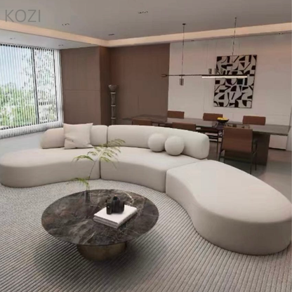 ORVIA Scratch Resistant Sectional Curve Sofa