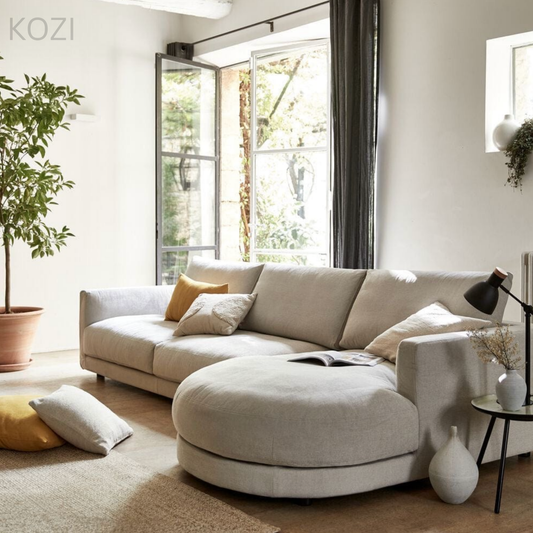 Allison Sectional Round Chaise Sofa