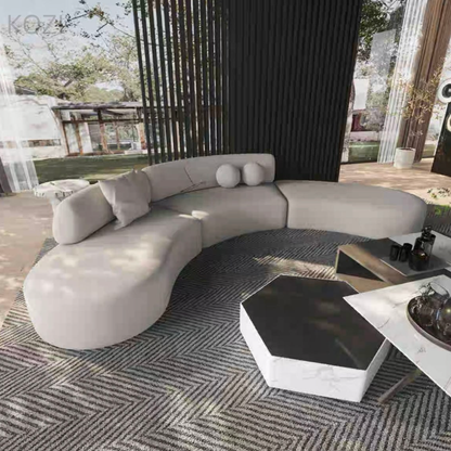 ORVIA Scratch Resistant Sectional Curve Sofa