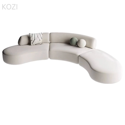 ORVIA Scratch Resistant Sectional Curve Sofa