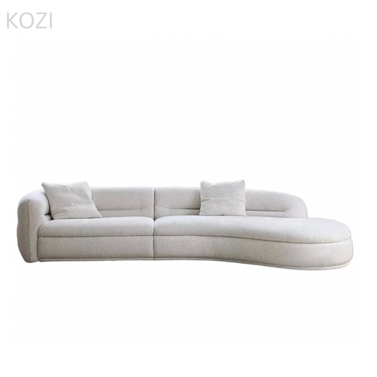 Adriel Performance Boucle Curve Sofa