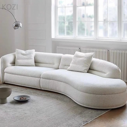 Adriel Performance Boucle Curve Sofa