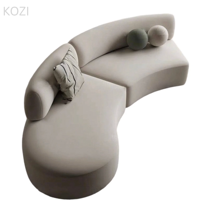 ORVIA Scratch Resistant Sectional Curve Sofa