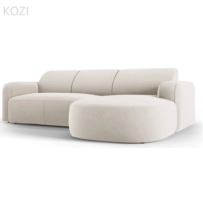 VELORA Scratch Resistant Sectional Curve Chaise Sofa