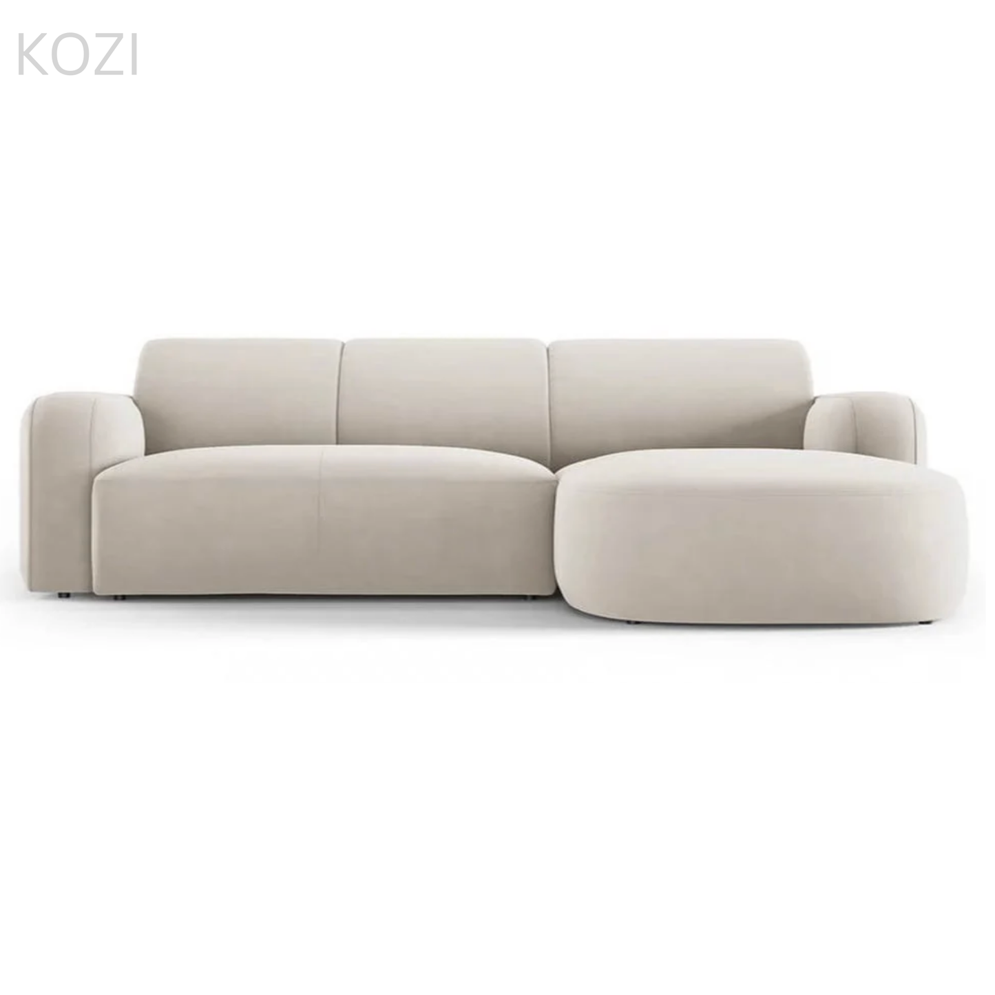 VELORA Scratch Resistant Sectional Curve Chaise Sofa