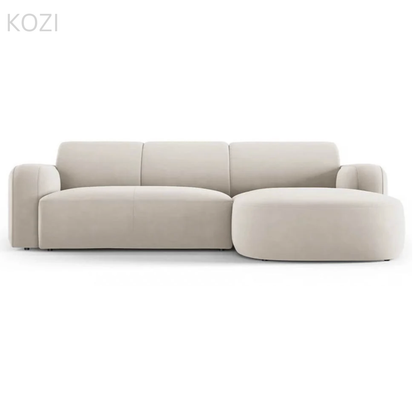 VELORA Scratch Resistant Sectional Curve Chaise Sofa