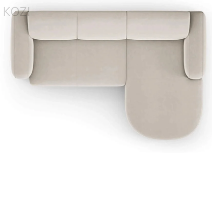 VELORA Scratch Resistant Sectional Curve Chaise Sofa