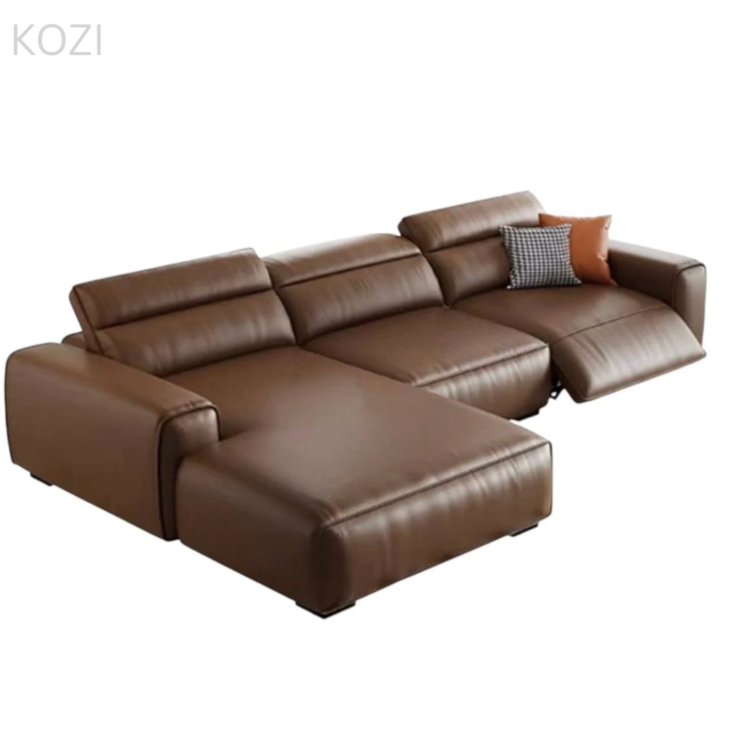 Jackie Electric Recliner Leather L-shaped Sofa