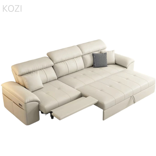 Kuma Scratch Resistant Leather Electric Recliner Sofa Bed