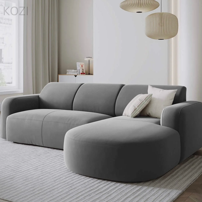 VELORA Scratch Resistant Sectional Curve Chaise Sofa
