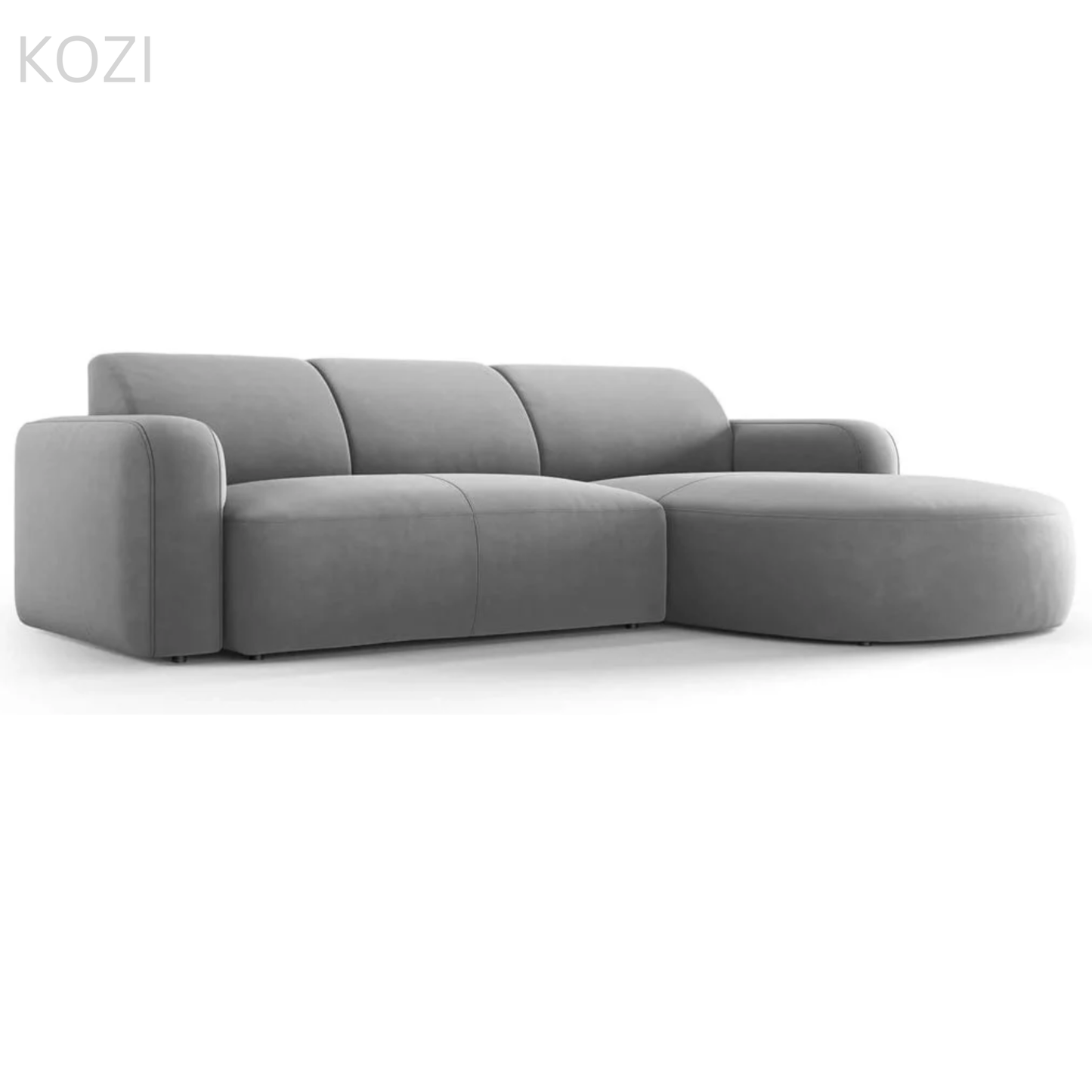 VELORA Scratch Resistant Sectional Curve Chaise Sofa