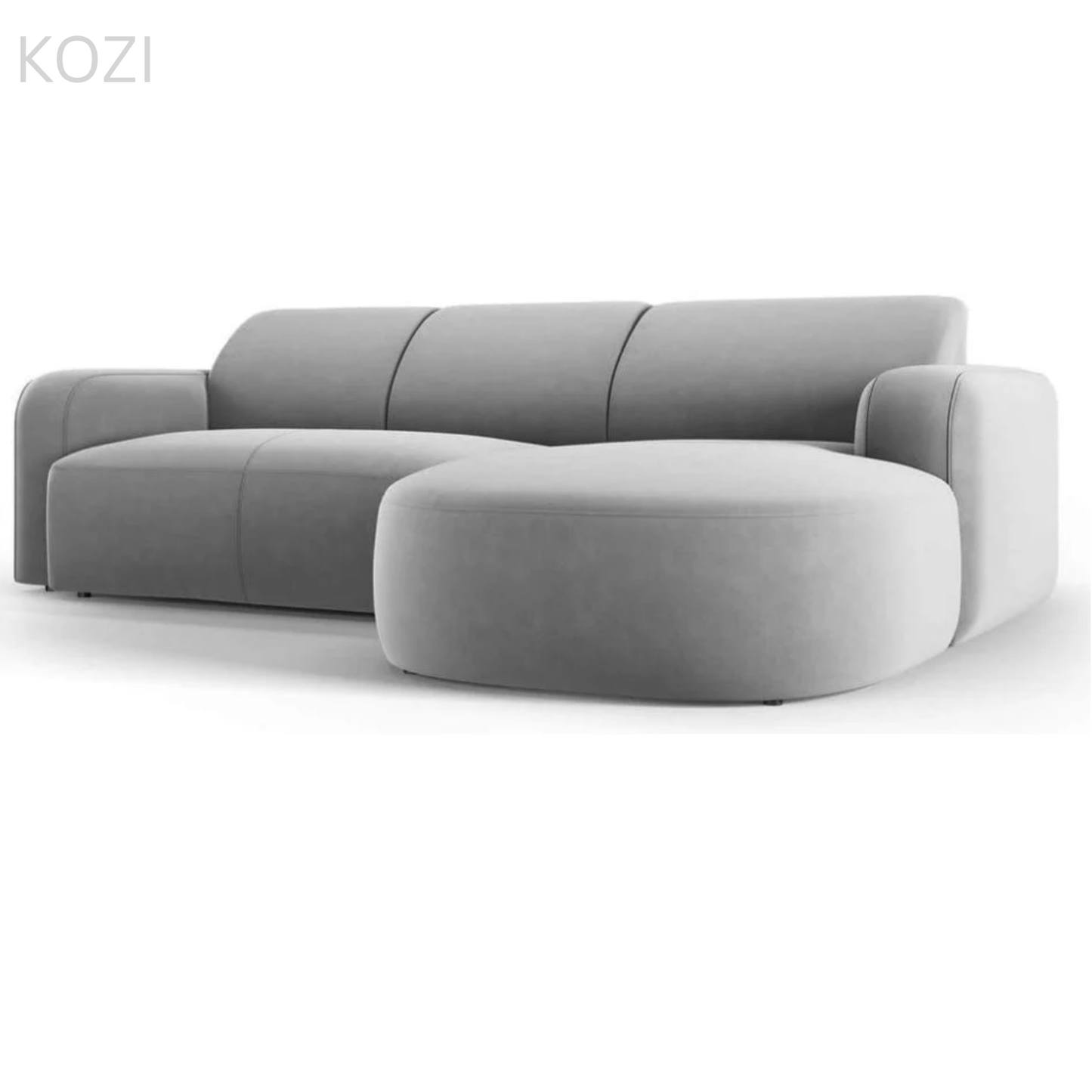 VELORA Scratch Resistant Sectional Curve Chaise Sofa