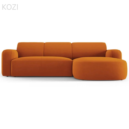 VELORA Scratch Resistant Sectional Curve Chaise Sofa
