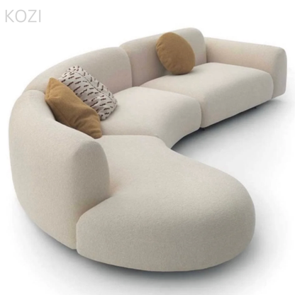 SELYRA Performance Boucle Curve Sofa