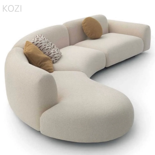 SELYRA Performance Boucle Curve Sofa