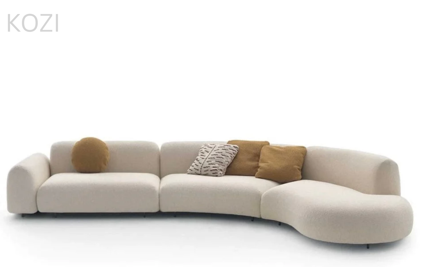SELYRA Performance Boucle Curve Sofa
