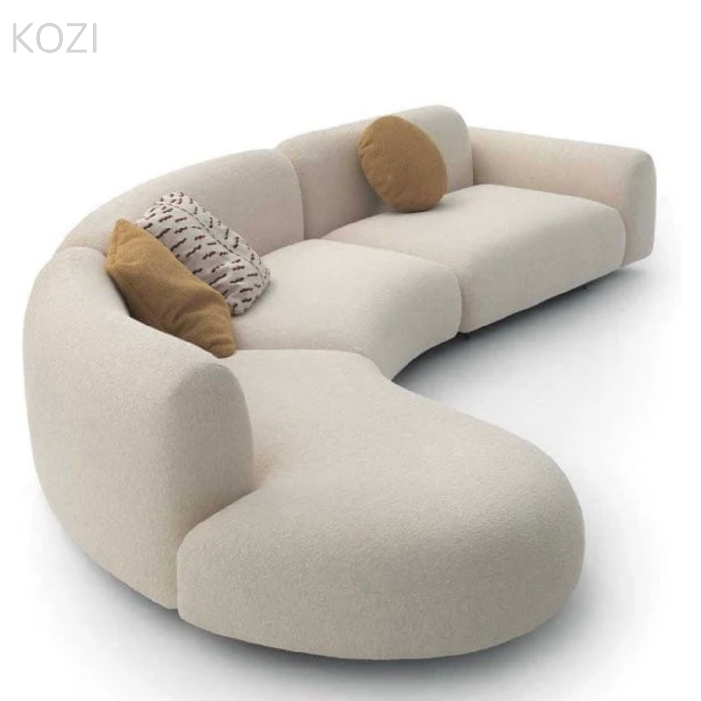 SELYRA Performance Boucle Curve Sofa