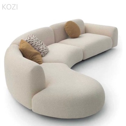 SELYRA Performance Boucle Curve Sofa
