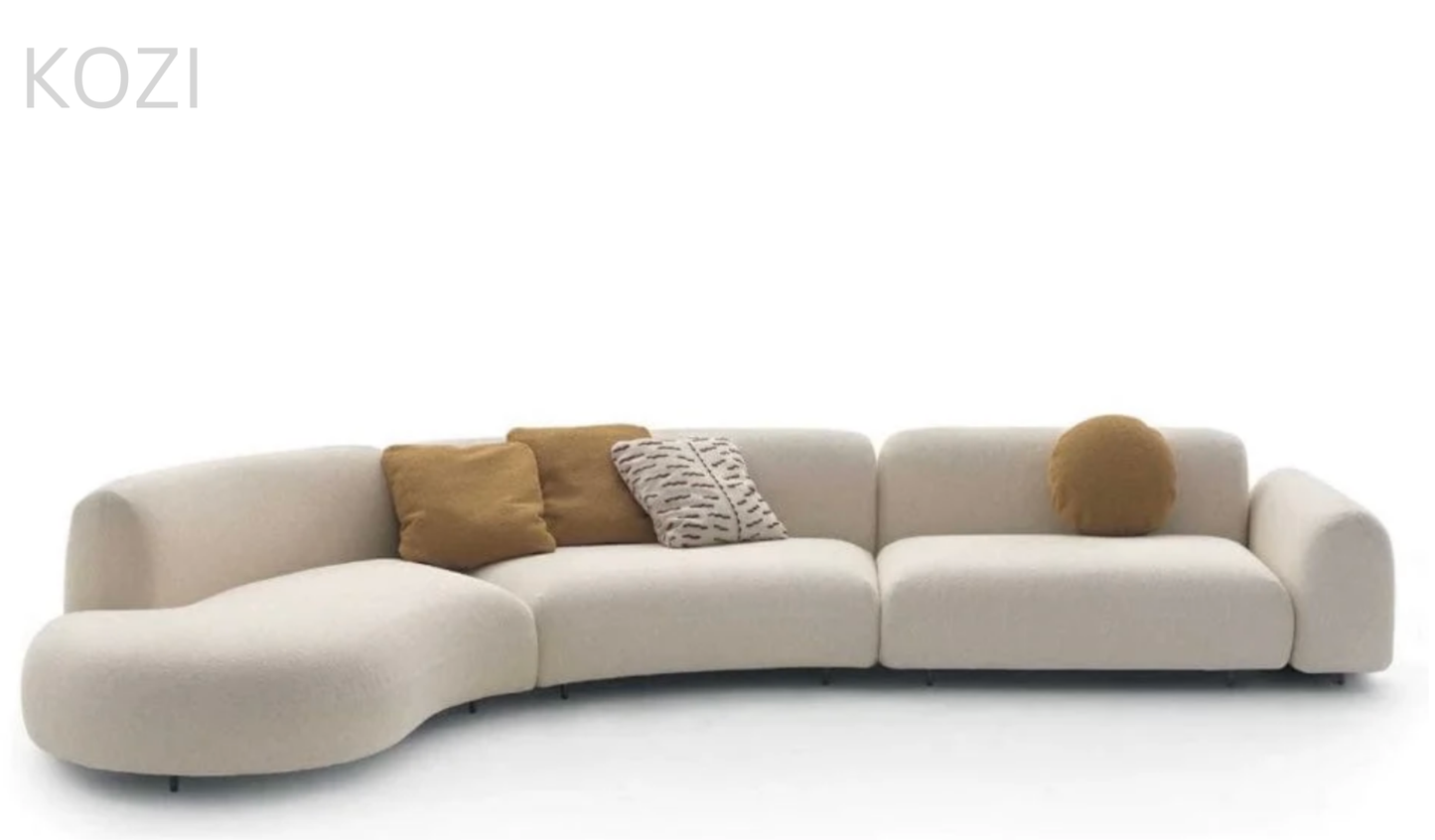 SELYRA Performance Boucle Curve Sofa