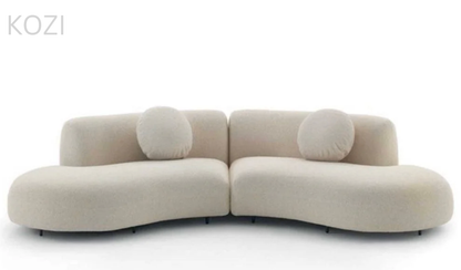 SELYRA Performance Boucle Curve Sofa