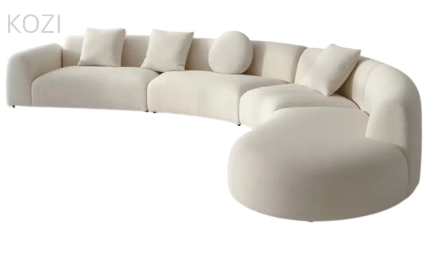 SELYRA Performance Boucle Curve Sofa