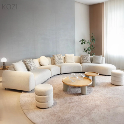 SELYRA Performance Boucle Curve Sofa