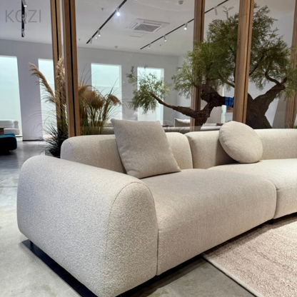 SELYRA Performance Boucle Curve Sofa