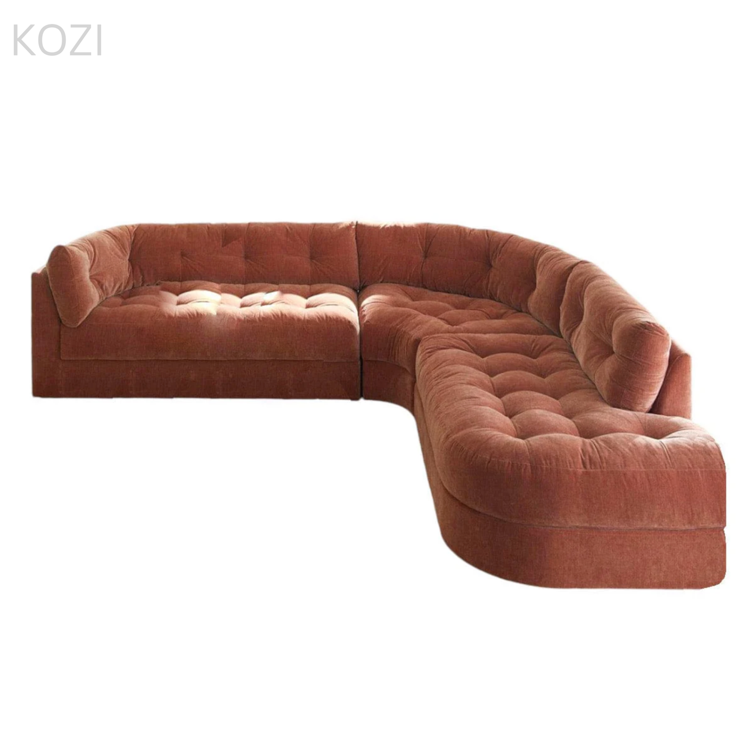 Audra Scratch Resistant Sectional Curve Sofa