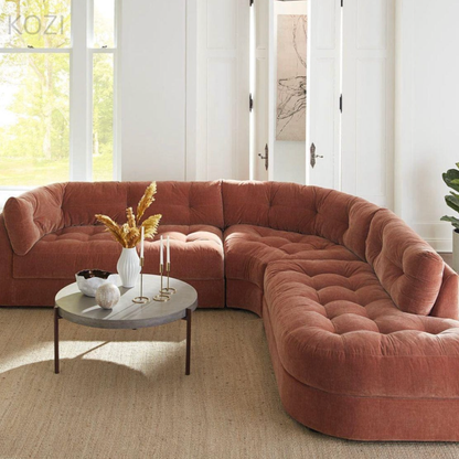Audra Scratch Resistant Sectional Curve Sofa