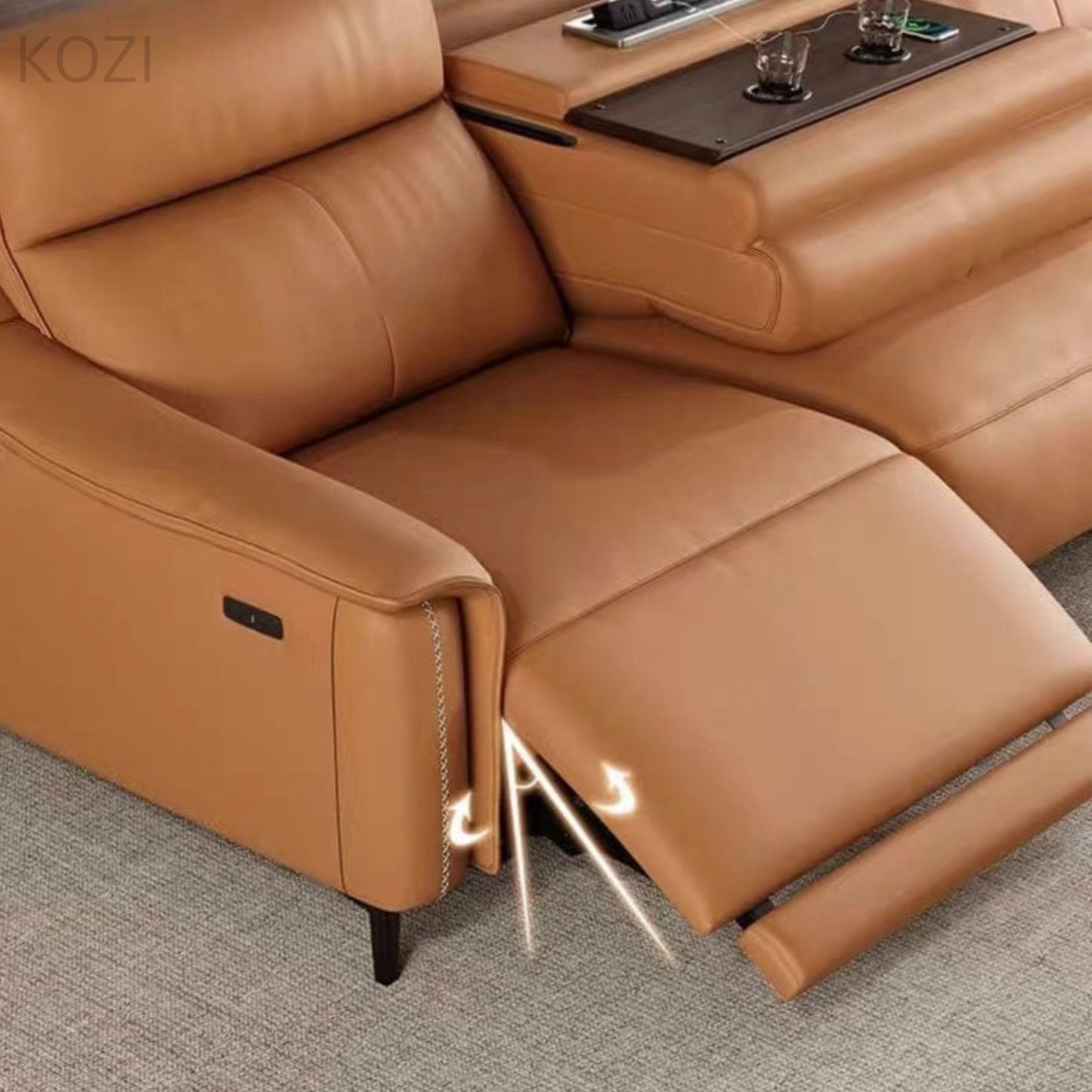 Buni Leather Recliner Sofa