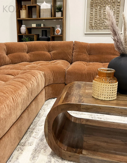 Audra Scratch Resistant Sectional Curve Sofa