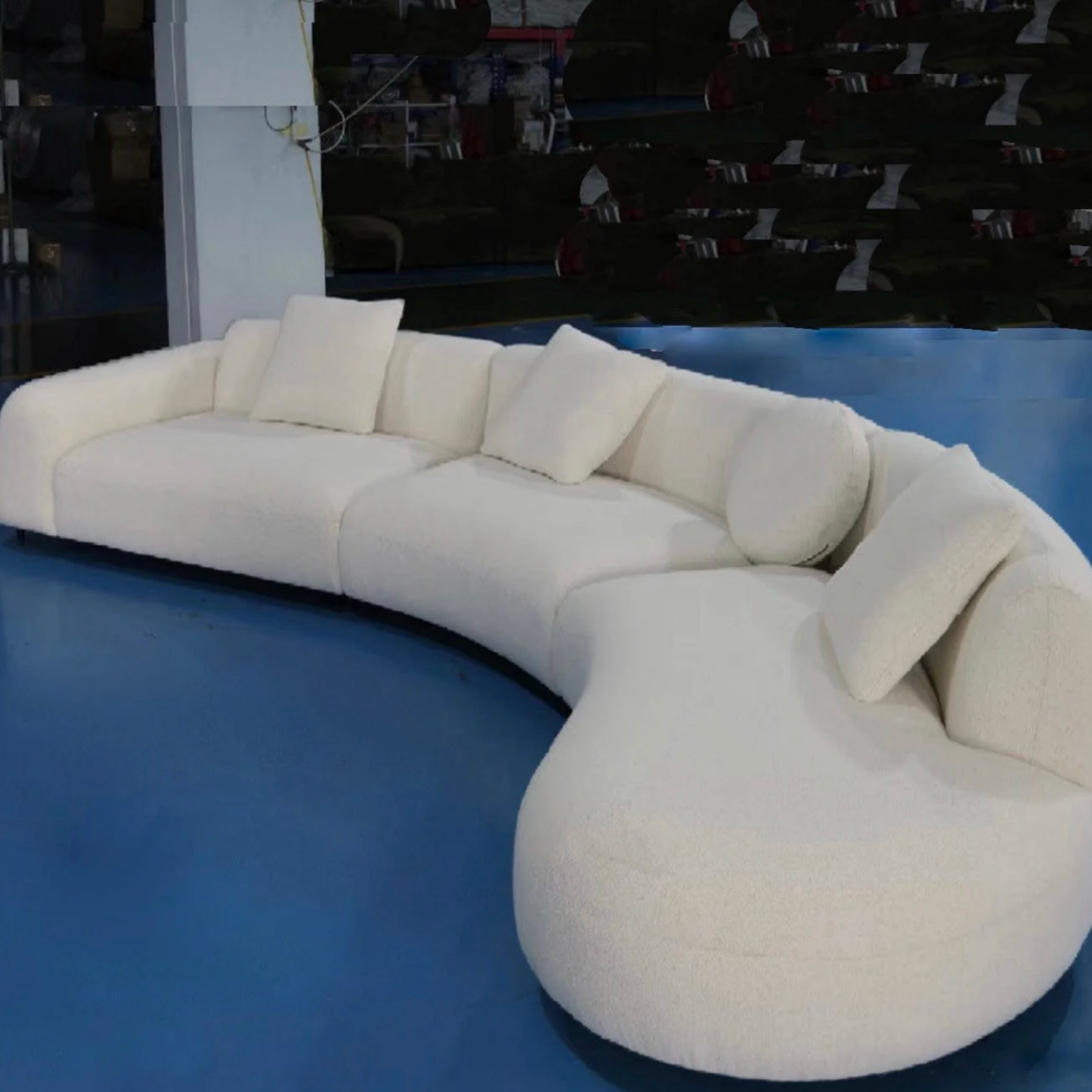 SELYRA Performance Boucle Curve Sofa