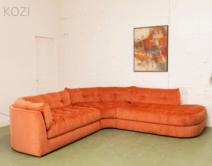 Audra Scratch Resistant Sectional Curve Sofa