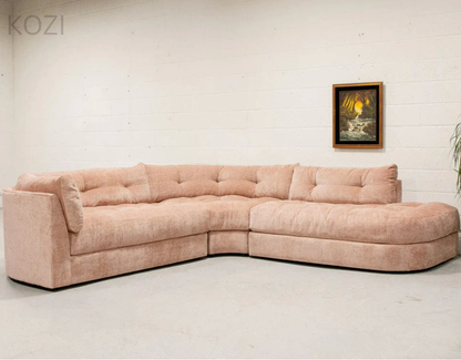 Audra Scratch Resistant Sectional Curve Sofa