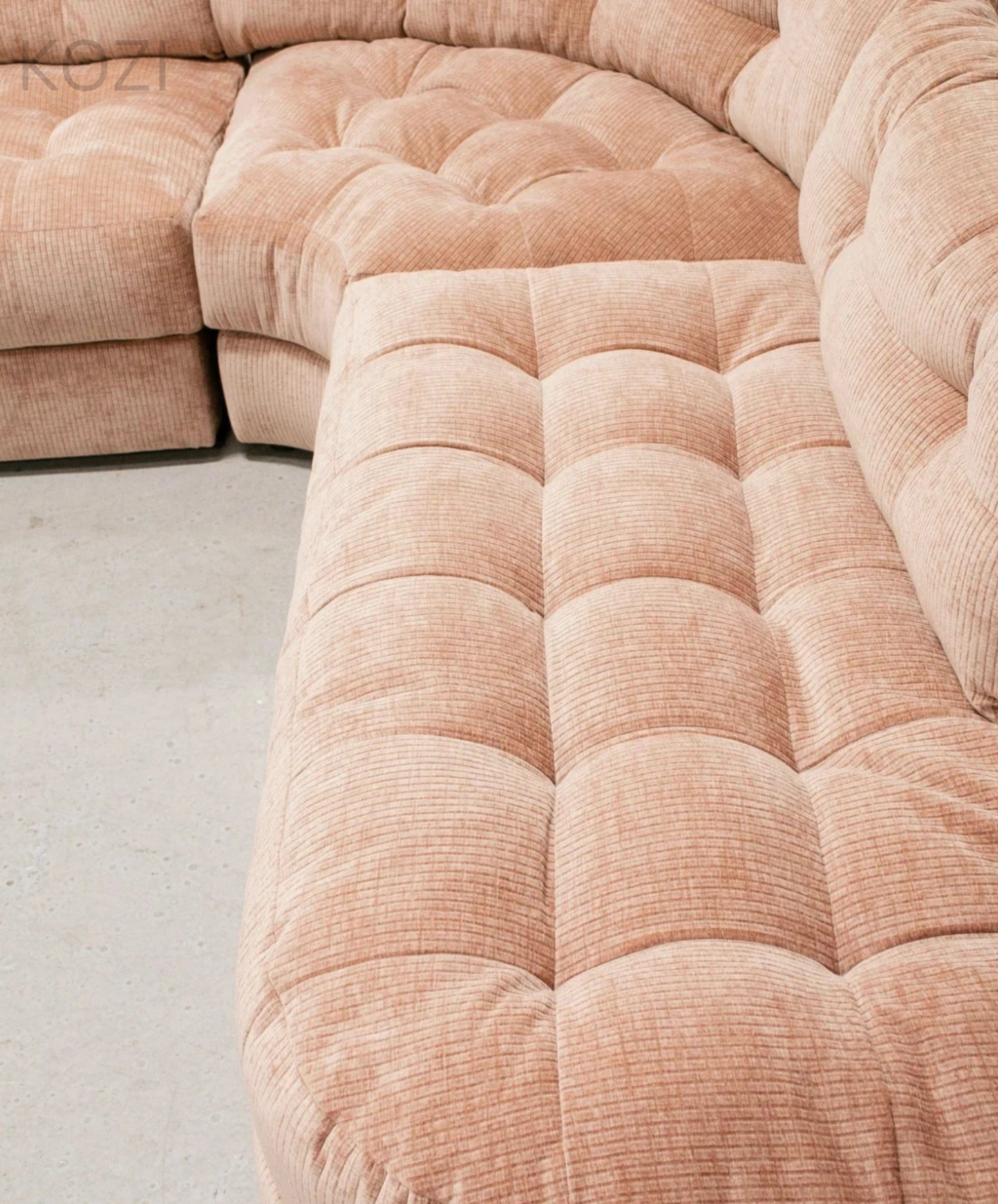 Audra Scratch Resistant Sectional Curve Sofa