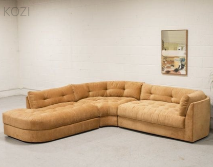 Audra Scratch Resistant Sectional Curve Sofa