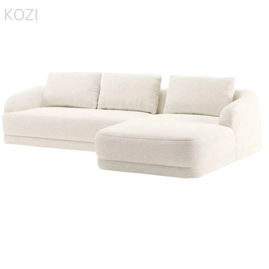 NOVAIRE Performance Boucle Sectional Sofa
