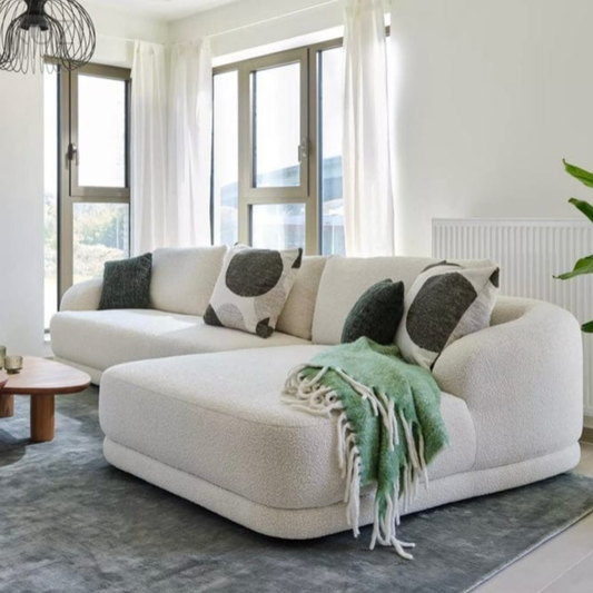 NOVAIRE Performance Boucle Sectional Sofa