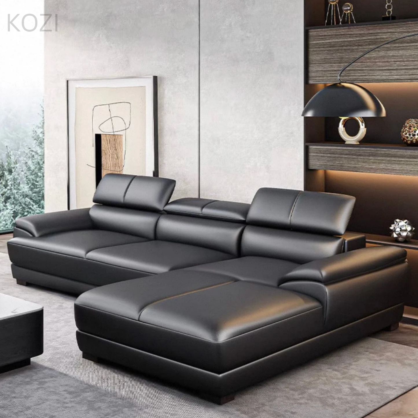 VALENZA Sectional Genuine Leather Sofa