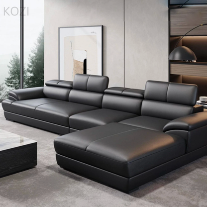 VALENZA Sectional Genuine Leather Sofa