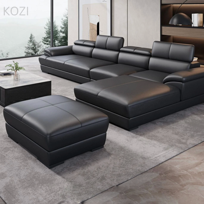 VALENZA Sectional Genuine Leather Sofa