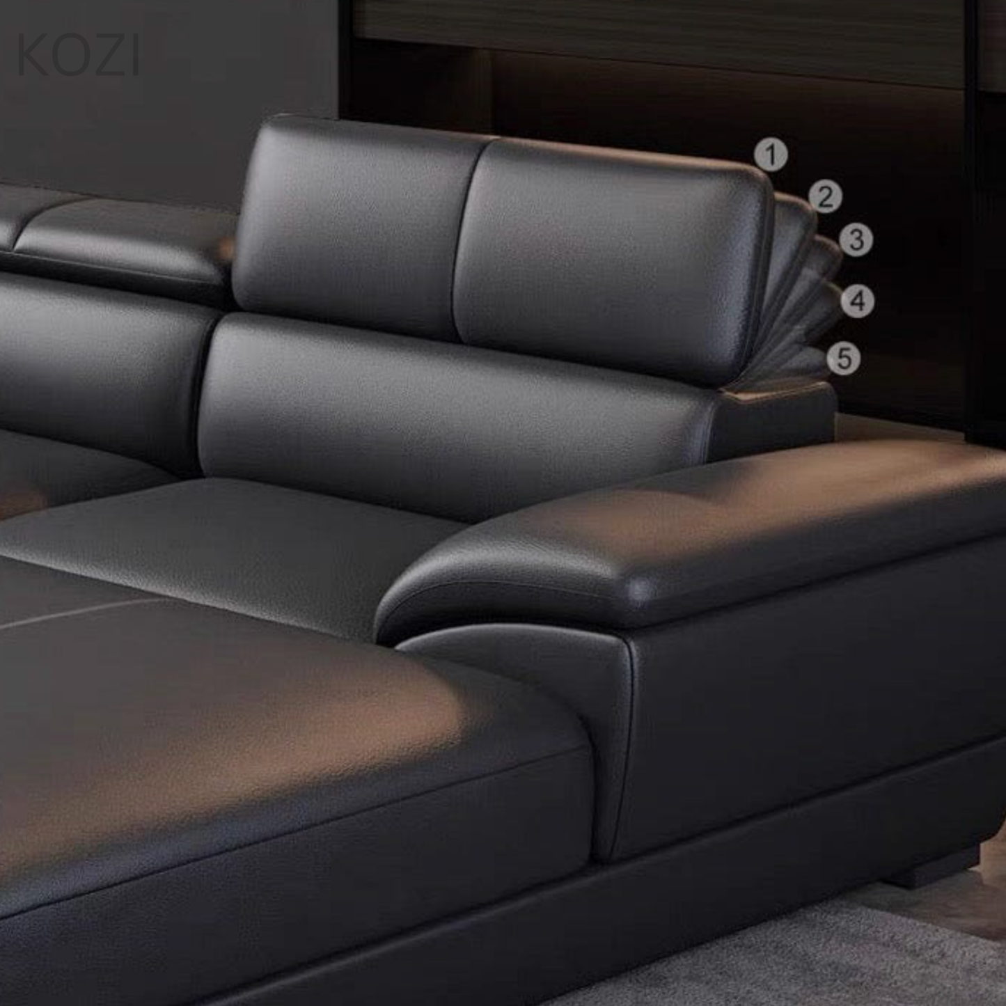 VALENZA Sectional Genuine Leather Sofa