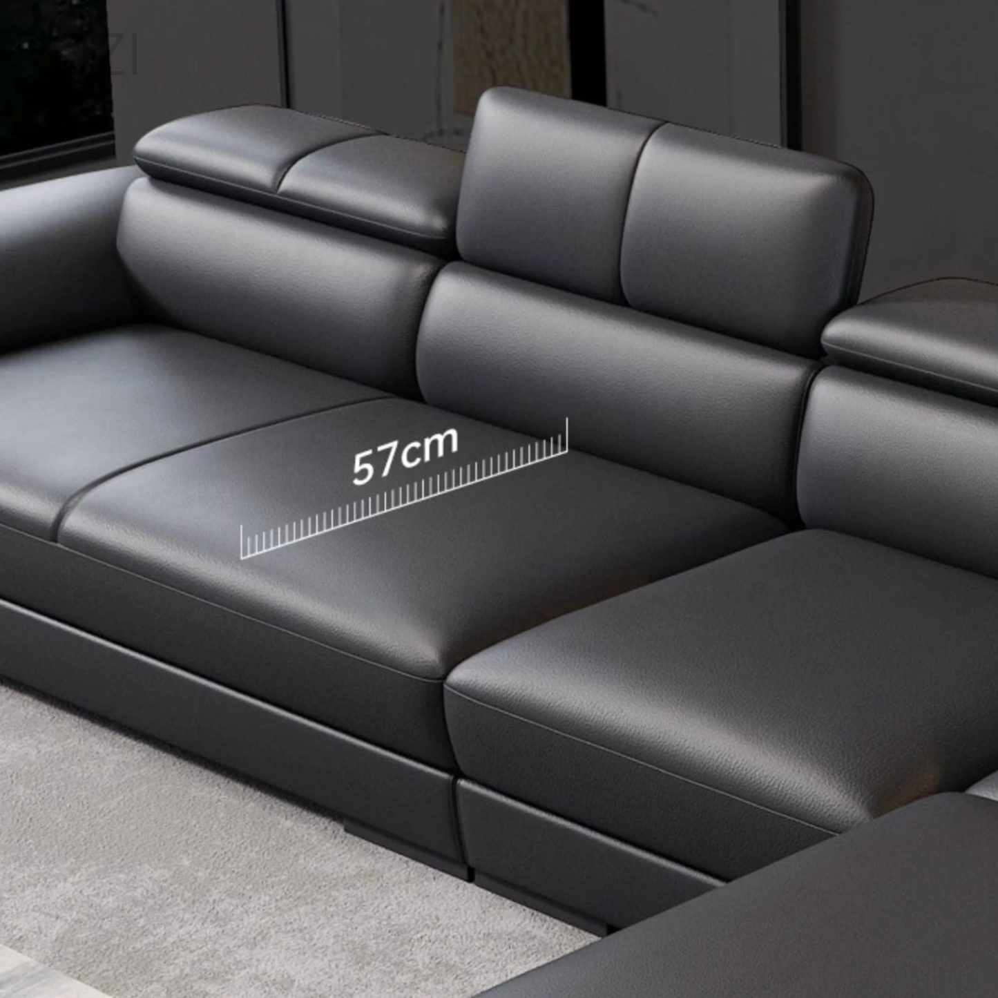 VALENZA Sectional Genuine Leather Sofa